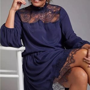 NWT Anthropologie Magali Pascal Silky Lace Mini Dress size Small